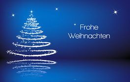 Blaue Weihnachtskarten